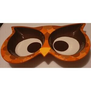 Mesa Owl Eyes Ceramic Divided Serving Dish Vintage Retro Mesa Home Products